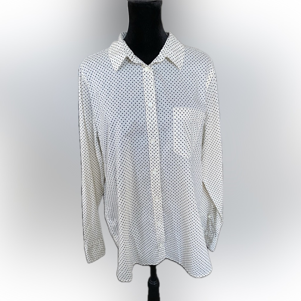 J. Crew Button-Up Polka Dot Boy Shirt - Size 12 - EUC